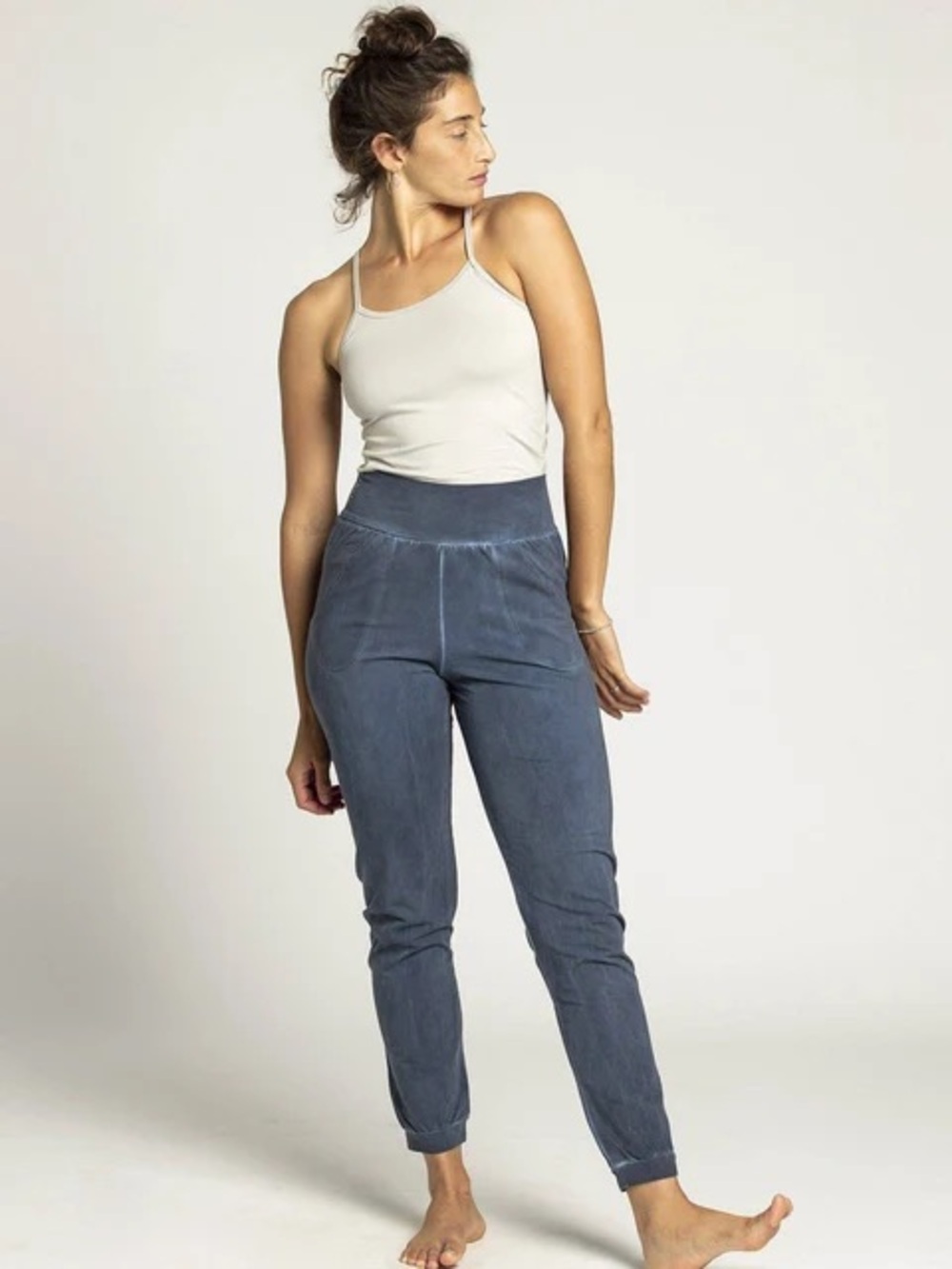 Ripple yogawear Stonewash Unisex Slouchy yoga pants Navy Stonewash